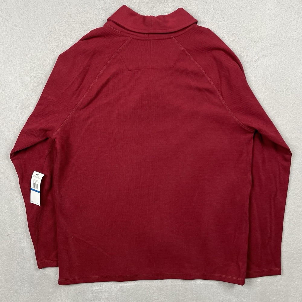 New Calvin Klein Sweater Mens XL Red Shawl Collar Preppy Winter Stretch Dressy - Picture 2 of 7